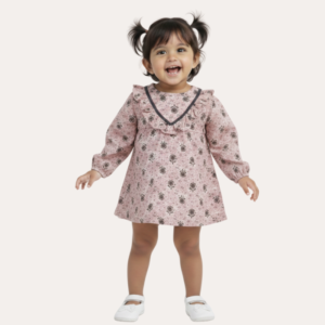 girls floral printed full sleeve dress